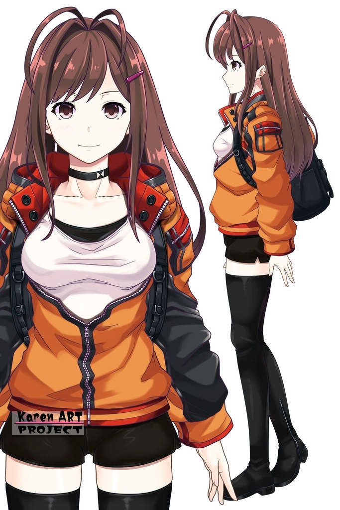 カレンちゃん+ユミナのカジュアルな服【リビルドワールド01】 Karen is wearing Yumina's Casual Dress【Rebuild World01】