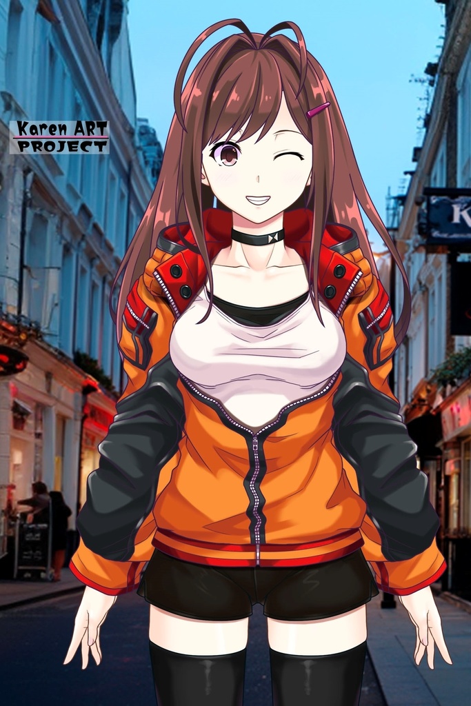 カレンちゃん+ユミナのカジュアルな服【リビルドワールド01】 Karen is wearing Yumina's Casual Dress【Rebuild World01】