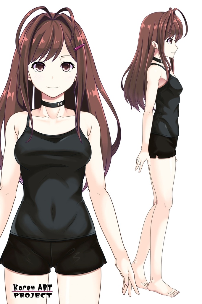 カレンちゃん+ユミナのカジュアルな服【リビルドワールド01】 Karen is wearing Yumina's Casual Dress【Rebuild World01】