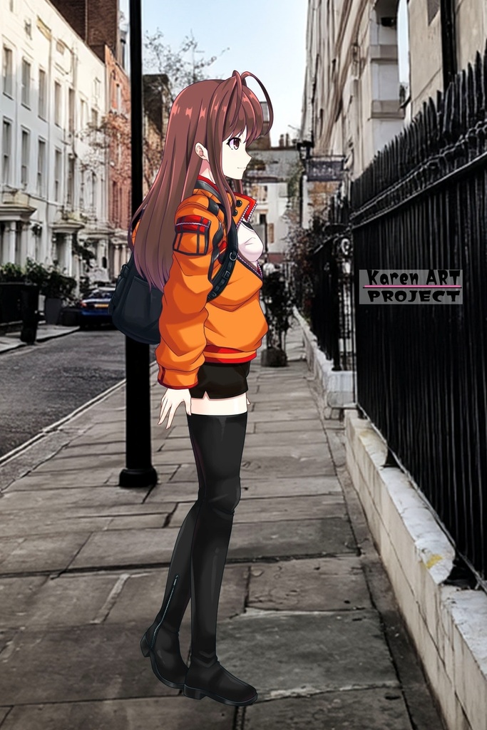 カレンちゃん+ユミナのカジュアルな服【リビルドワールド01】 Karen is wearing Yumina's Casual Dress【Rebuild World01】