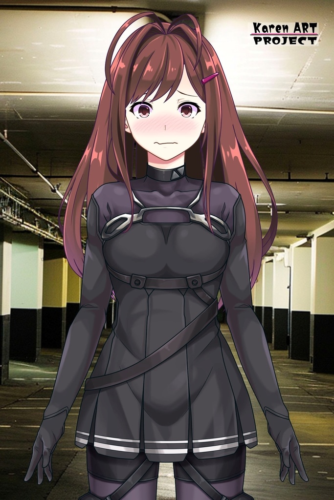カレンちゃん+ユミナの強化服(初期版)【リビルドワールド02】正面アングル Karen is wearing Yumina's Power Suit(First Verson)【Rebuild World02】Front Angle