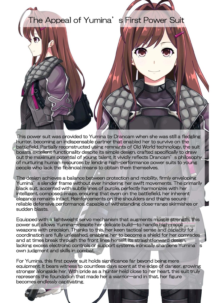 カレンちゃん+ユミナの強化服(初期版)【リビルドワールド02】正面アングル Karen is wearing Yumina's Power Suit(First Verson)【Rebuild World02】Front Angle