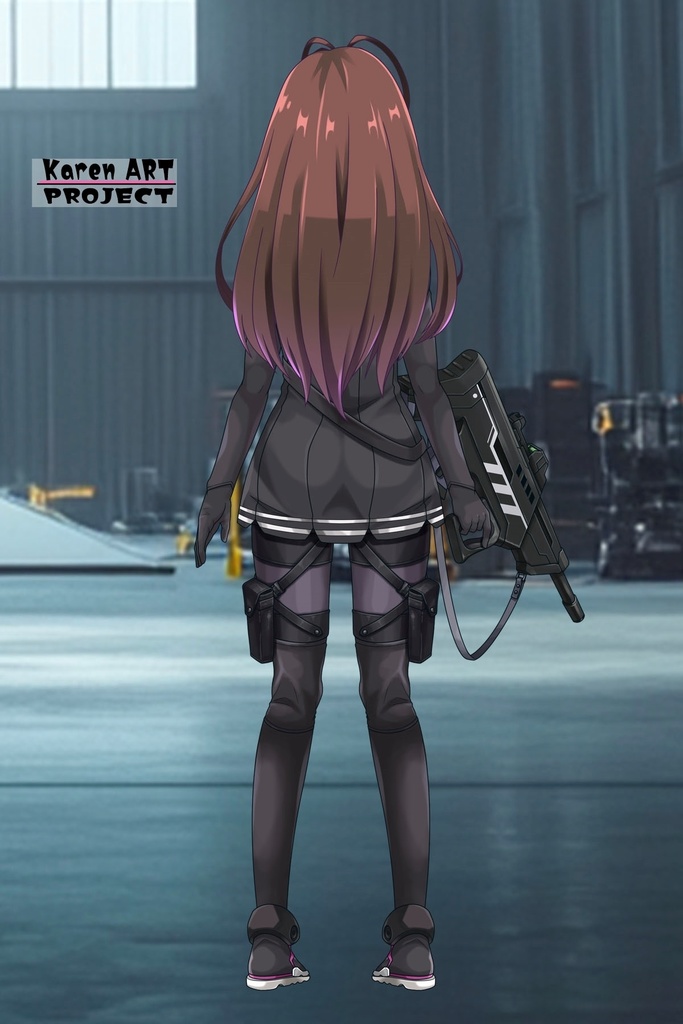 カレンちゃん+ユミナの強化服(初期版)【リビルドワールド02】正面アングル Karen is wearing Yumina's Power Suit(First Verson)【Rebuild World02】Front Angle