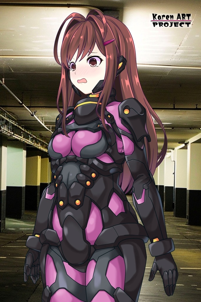カレンちゃん+ユミナの強化服(後期版)【リビルドワールド04】斜め前アングル Karen is wearing Yumina's Power Suit(Late Version)【Rebuild World04】Diagonal front angle
