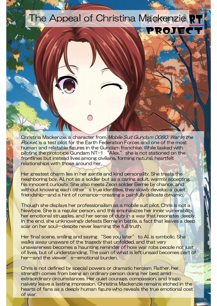 カレンちゃん+クリスティーナ・マッケンジーのノーマルスーツ Ver.2【機動戦士ガンダムポケットの中の戦争07】正面アングル Karen is wearing Christina Mackenzie's Normal Suit Ver.2【Mobile Suit Gundam 0080: War in the Pocket07】Front Angle