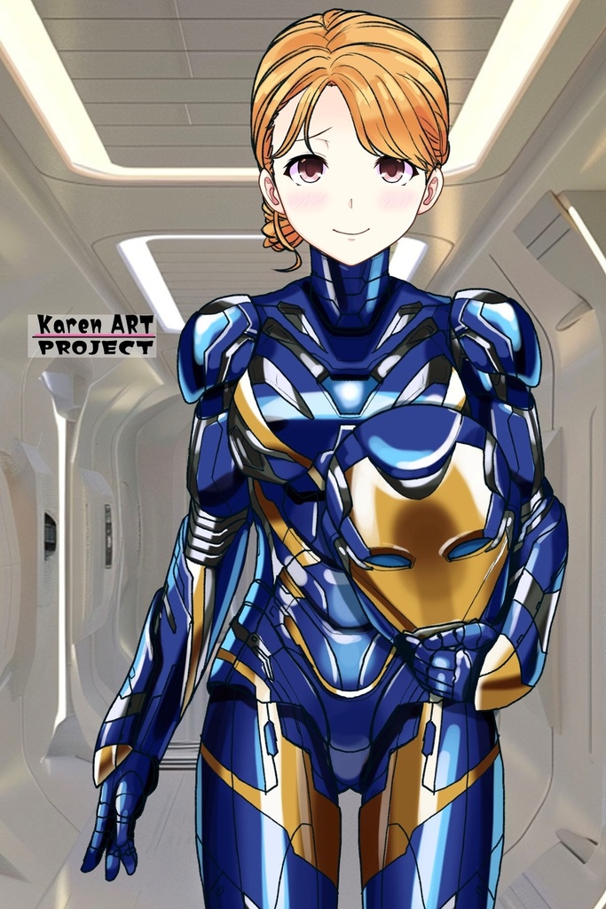 カレンちゃん+ペッパー・ポッツのレスキュー・アーマー 【アイアンマン01】正面アングル Karen is wearing Pepper Potts's Rescue Armor 【Iron Man01】Front Angle
