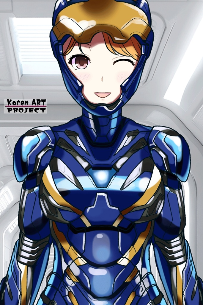 カレンちゃん+ペッパー・ポッツのレスキュー・アーマー 【アイアンマン01】正面アングル Karen is wearing Pepper Potts's Rescue Armor 【Iron Man01】Front Angle