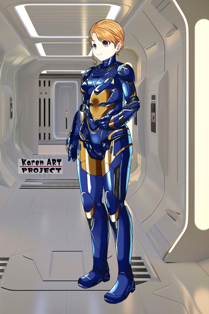 カレンちゃん+ペッパー・ポッツのレスキュー・アーマー【アイアンマン02】斜め前アングル Karen is wearing Pepper Potts's Rescue Armor【Iron Man02】Diagonal front angle