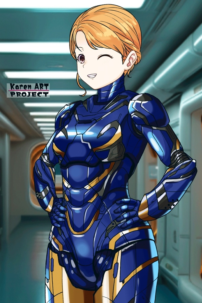 カレンちゃん+ペッパー・ポッツのレスキュー・アーマー【アイアンマン02】斜め前アングル Karen is wearing Pepper Potts's Rescue Armor【Iron Man02】Diagonal front angle