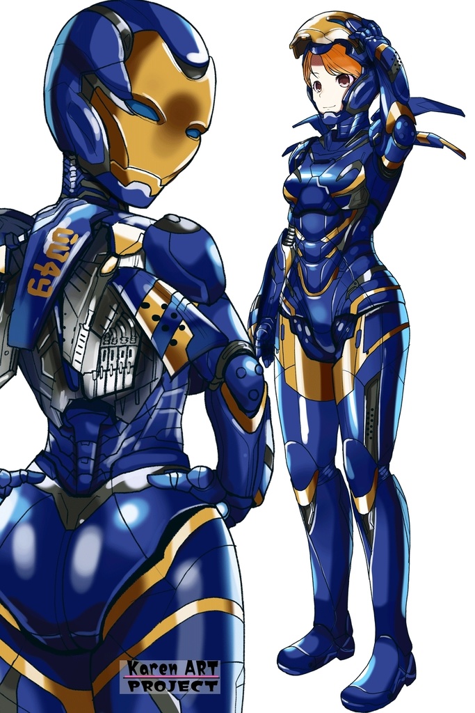 カレンちゃん+ペッパー・ポッツのレスキュー・アーマー【アイアンマン03】背面アングル Karen is wearing Pepper Potts's Rescue Armor【Iron Man03】Back Angle