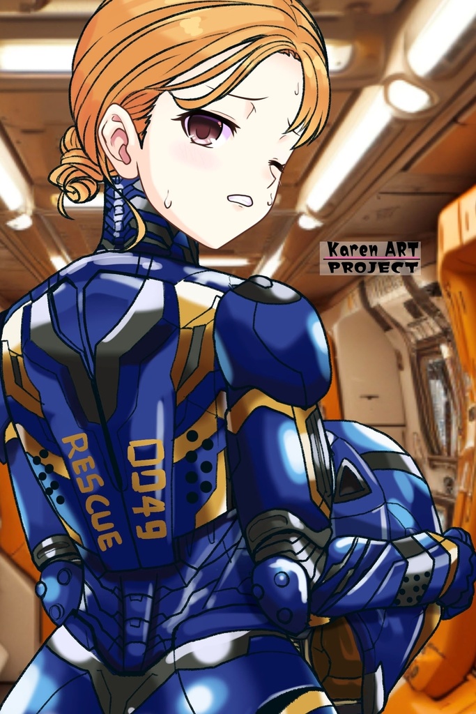 カレンちゃん+ペッパー・ポッツのレスキュー・アーマー【アイアンマン03】背面アングル Karen is wearing Pepper Potts's Rescue Armor【Iron Man03】Back Angle