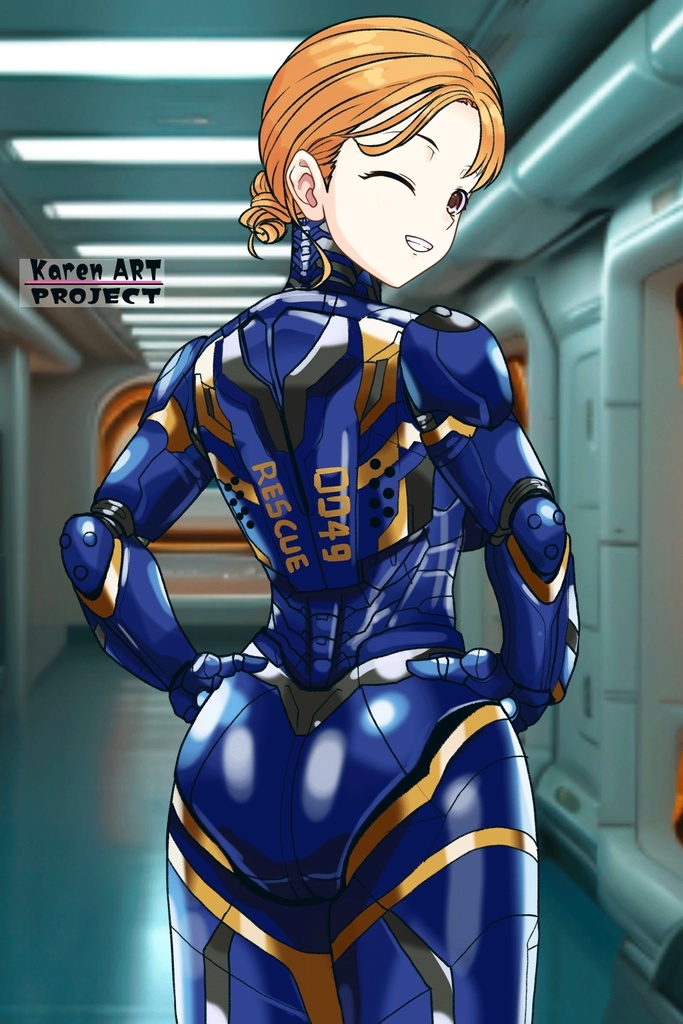 カレンちゃん+ペッパー・ポッツのレスキュー・アーマー【アイアンマン03】背面アングル Karen is wearing Pepper Potts's Rescue Armor【Iron Man03】Back Angle