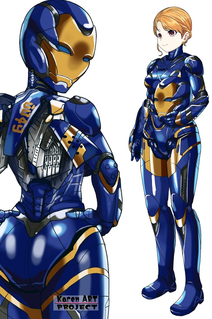 カレンちゃん+ペッパー・ポッツのレスキュー・アーマー【アイアンマン03】背面アングル Karen is wearing Pepper Potts's Rescue Armor【Iron Man03】Back Angle