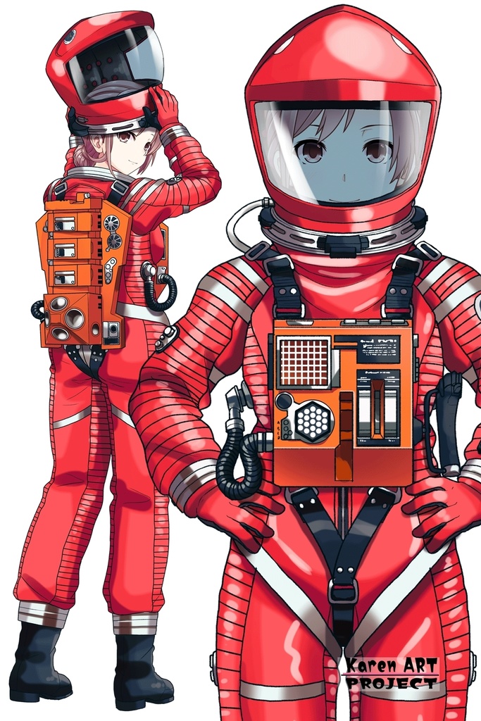 カレンちゃん+2001年宇宙の旅の宇宙服 【2001年宇宙の旅01】正面アングル Karen is wearing Space Suit 【2001: A Space Odyssey01】Front Angle