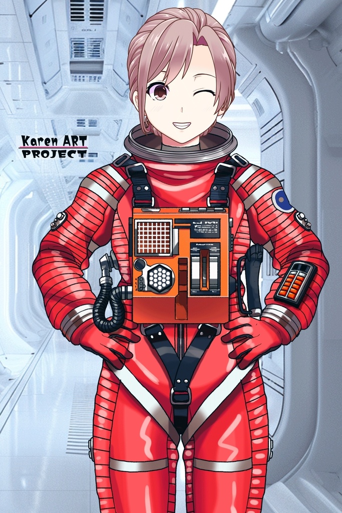 カレンちゃん+2001年宇宙の旅の宇宙服 【2001年宇宙の旅01】正面アングル Karen is wearing Space Suit 【2001: A Space Odyssey01】Front Angle
