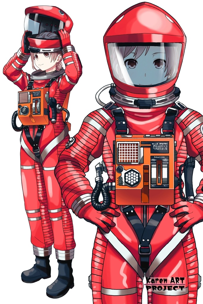 カレンちゃん+2001年宇宙の旅の宇宙服 【2001年宇宙の旅01】正面アングル Karen is wearing Space Suit 【2001: A Space Odyssey01】Front Angle