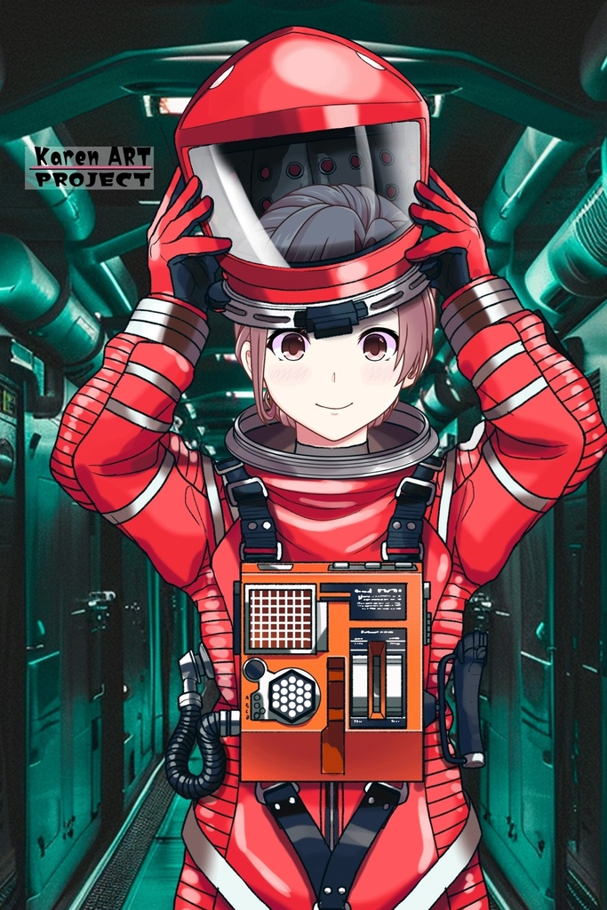 カレンちゃん+2001年宇宙の旅の宇宙服 【2001年宇宙の旅01】正面アングル Karen is wearing Space Suit 【2001: A Space Odyssey01】Front Angle