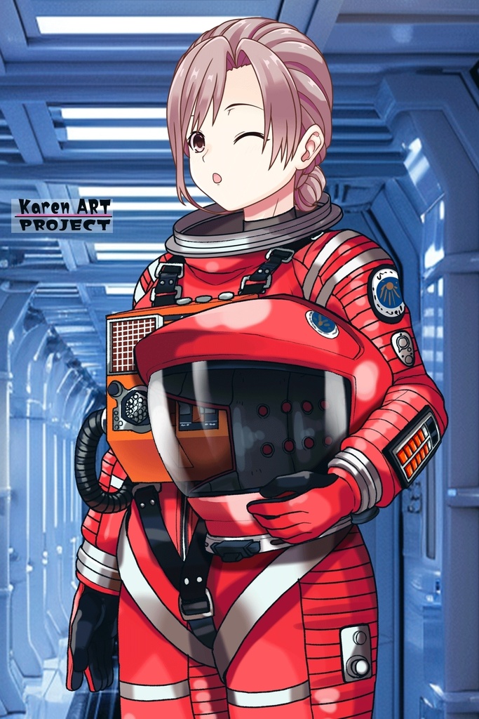 カレンちゃん+2001年宇宙の旅の宇宙服【2001年宇宙の旅02】斜め前アングル Karen is wearing Space Suit【2001: A Space Odyssey02】Diagonal front angle