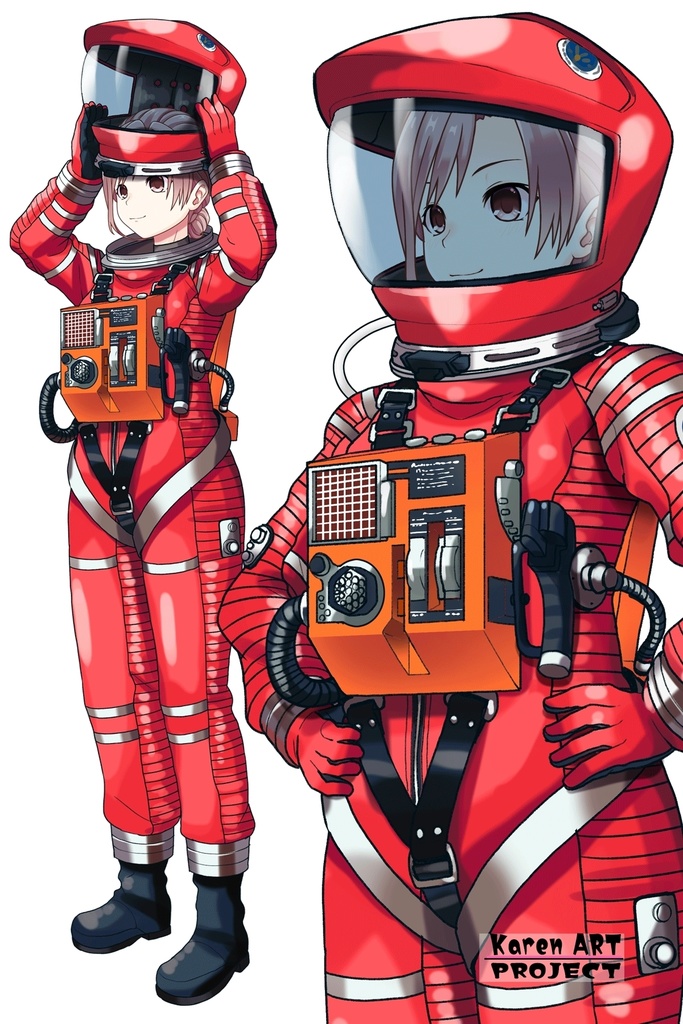 カレンちゃん+2001年宇宙の旅の宇宙服【2001年宇宙の旅02】斜め前アングル Karen is wearing Space Suit【2001: A Space Odyssey02】Diagonal front angle
