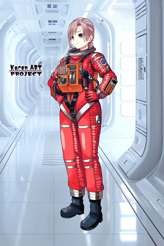 カレンちゃん+2001年宇宙の旅の宇宙服【2001年宇宙の旅02】斜め前アングル Karen is wearing Space Suit【2001: A Space Odyssey02】Diagonal front angle