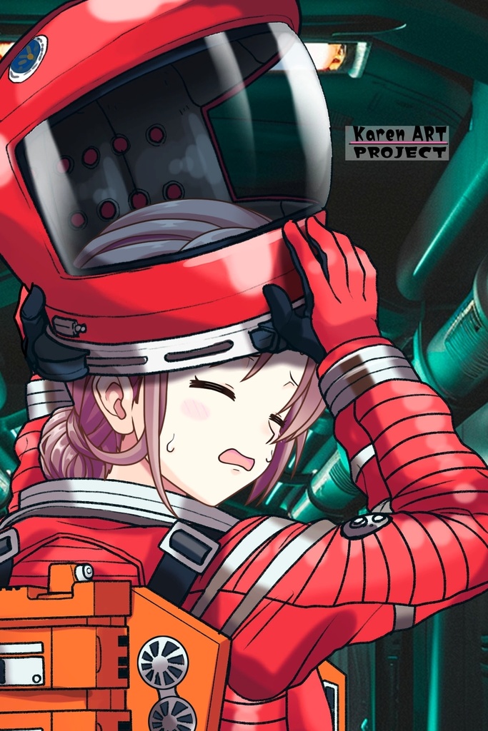 カレンちゃん+2001年宇宙の旅の宇宙服【2001年宇宙の旅03】背面アングル Karen is wearing Space Suit【2001: A Space Odyssey03】Back Angle