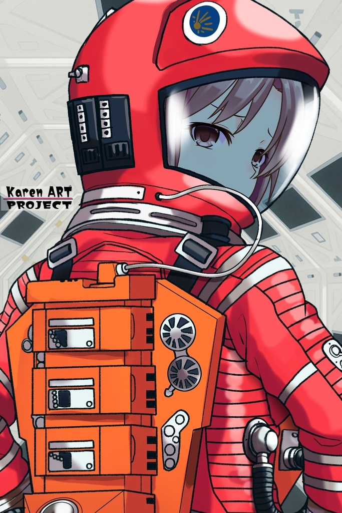 カレンちゃん+2001年宇宙の旅の宇宙服【2001年宇宙の旅03】背面アングル Karen is wearing Space Suit【2001: A Space Odyssey03】Back Angle