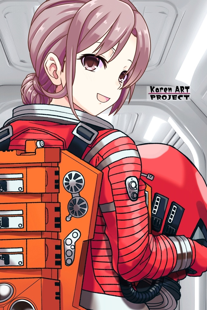 カレンちゃん+2001年宇宙の旅の宇宙服【2001年宇宙の旅03】背面アングル Karen is wearing Space Suit【2001: A Space Odyssey03】Back Angle