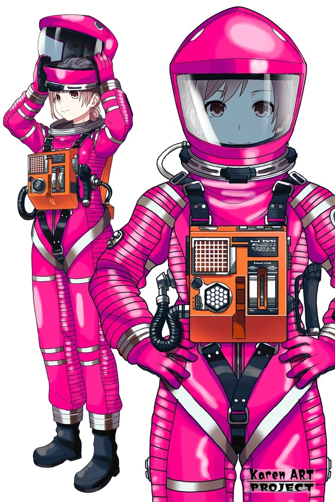 カレンちゃん+2001年宇宙の旅の宇宙服 Karen Original Color 【2001年宇宙の旅04】正面アングル Karen is wearing Space Suit Karen Original Color 【2001: A Space Odyssey04】Front Angle