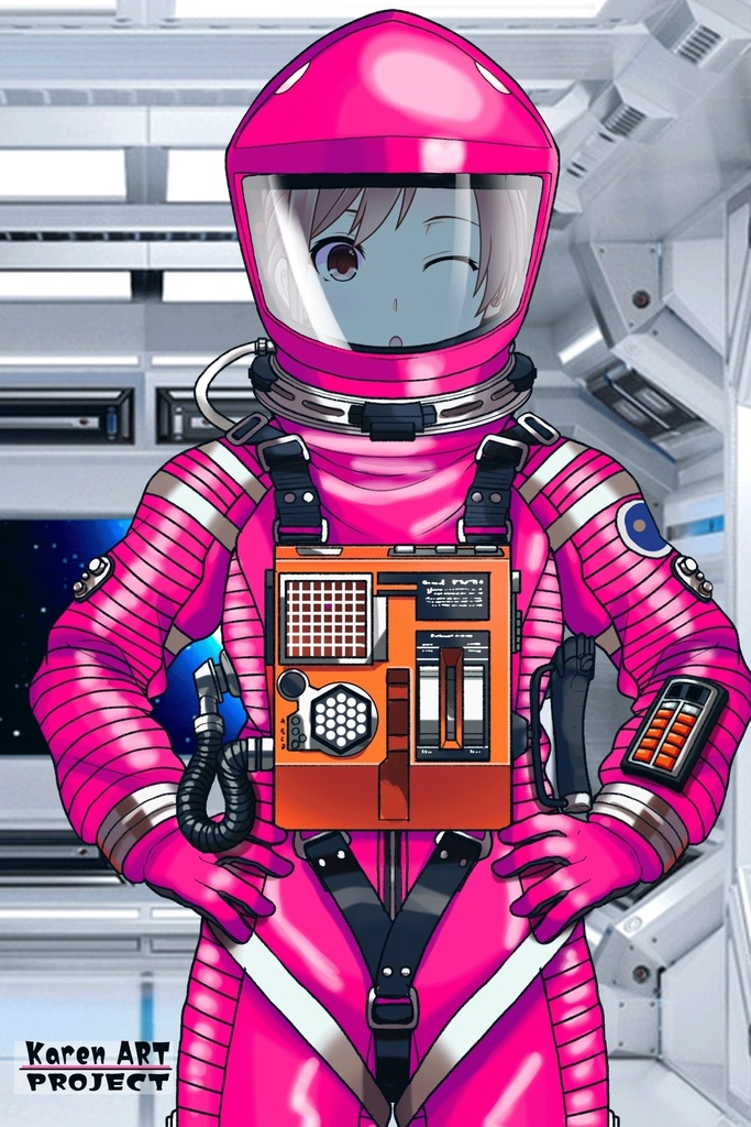 カレンちゃん+2001年宇宙の旅の宇宙服 Karen Original Color 【2001年宇宙の旅04】正面アングル Karen is wearing Space Suit Karen Original Color 【2001: A Space Odyssey04】Front Angle