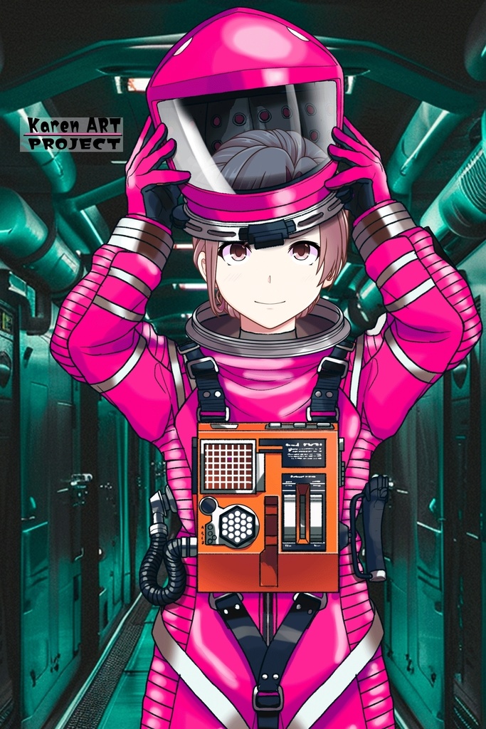 カレンちゃん+2001年宇宙の旅の宇宙服 Karen Original Color 【2001年宇宙の旅04】正面アングル Karen is wearing Space Suit Karen Original Color 【2001: A Space Odyssey04】Front Angle