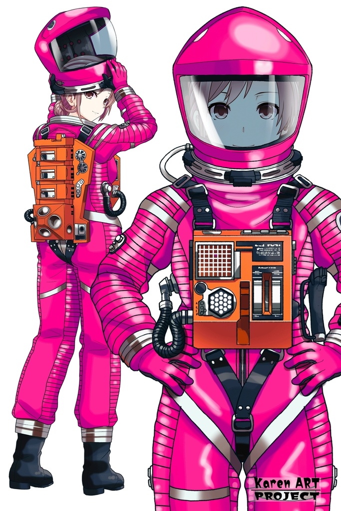 カレンちゃん+2001年宇宙の旅の宇宙服 Karen Original Color 【2001年宇宙の旅04】正面アングル Karen is wearing Space Suit Karen Original Color 【2001: A Space Odyssey04】Front Angle