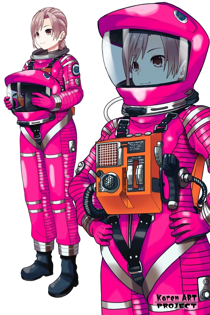 カレンちゃん+2001年宇宙の旅の宇宙服 Karen Original Color【2001年宇宙の旅05】斜め前アングル Karen is wearing Space Suit Karen Original Color【2001: A Space Odyssey05】Diagonal front angle
