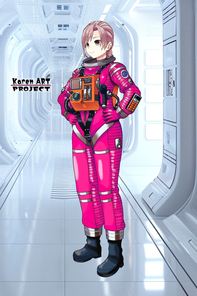 カレンちゃん+2001年宇宙の旅の宇宙服 Karen Original Color【2001年宇宙の旅05】斜め前アングル Karen is wearing Space Suit Karen Original Color【2001: A Space Odyssey05】Diagonal front angle