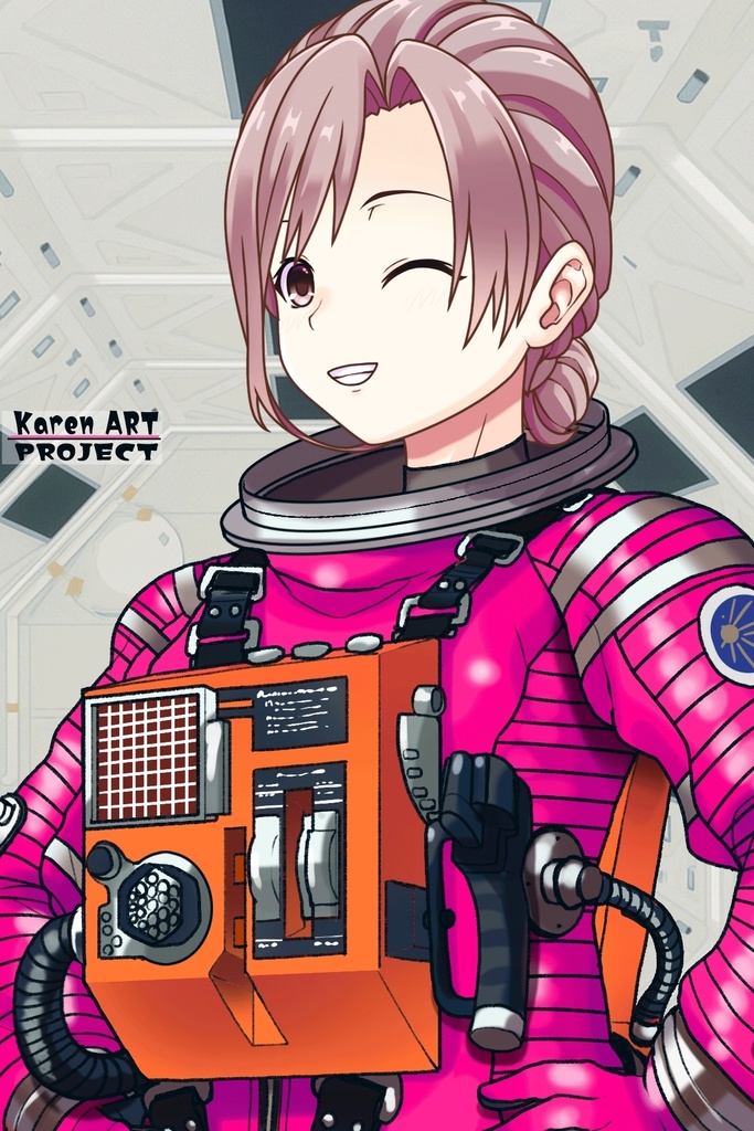 カレンちゃん+2001年宇宙の旅の宇宙服 Karen Original Color【2001年宇宙の旅05】斜め前アングル Karen is wearing Space Suit Karen Original Color【2001: A Space Odyssey05】Diagonal front angle