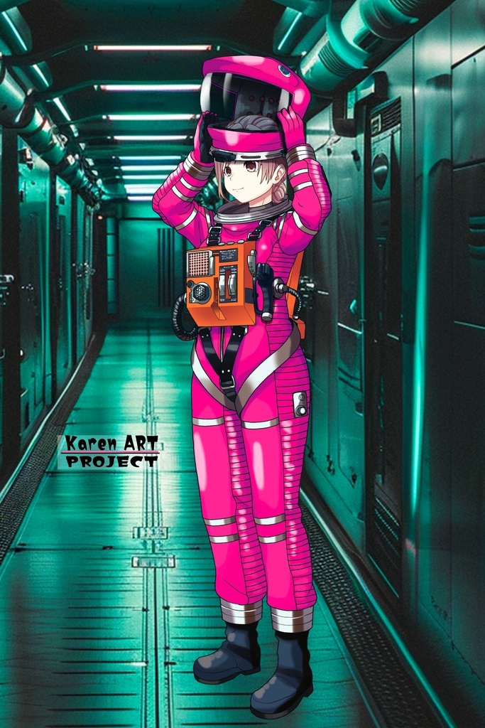 カレンちゃん+2001年宇宙の旅の宇宙服 Karen Original Color【2001年宇宙の旅05】斜め前アングル Karen is wearing Space Suit Karen Original Color【2001: A Space Odyssey05】Diagonal front angle
