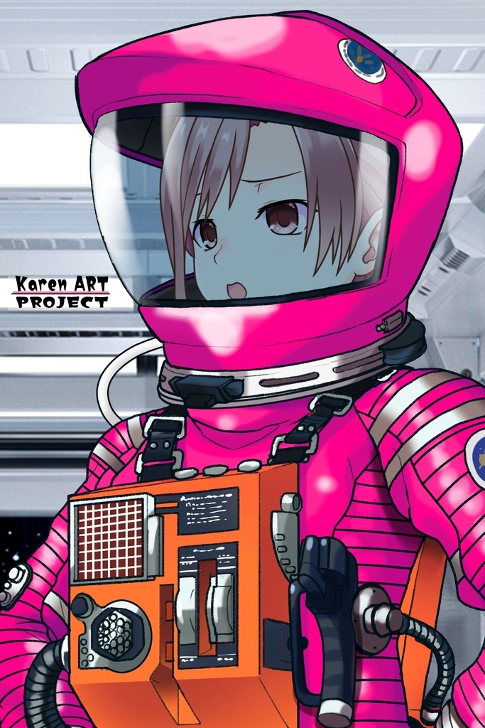 カレンちゃん+2001年宇宙の旅の宇宙服 Karen Original Color【2001年宇宙の旅05】斜め前アングル Karen is wearing Space Suit Karen Original Color【2001: A Space Odyssey05】Diagonal front angle