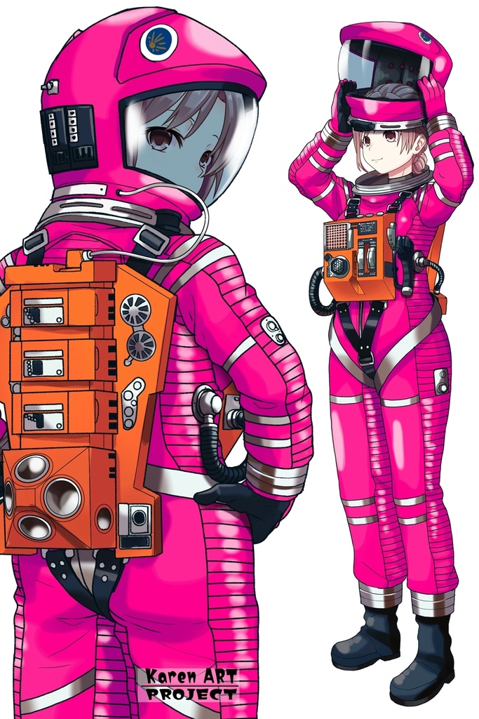 カレンちゃん+2001年宇宙の旅の宇宙服 Karen Original Color【2001年宇宙の旅06】背面アングル Karen is wearing Space Suit Karen Original Color【2001: A Space Odyssey06】Back Angle