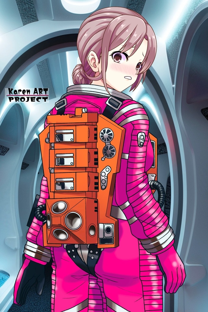 カレンちゃん+2001年宇宙の旅の宇宙服 Karen Original Color【2001年宇宙の旅06】背面アングル Karen is wearing Space Suit Karen Original Color【2001: A Space Odyssey06】Back Angle