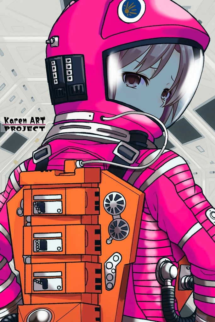 カレンちゃん+2001年宇宙の旅の宇宙服 Karen Original Color【2001年宇宙の旅06】背面アングル Karen is wearing Space Suit Karen Original Color【2001: A Space Odyssey06】Back Angle