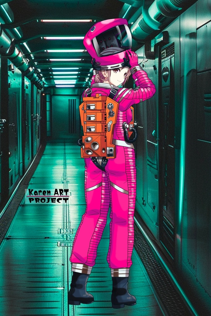 カレンちゃん+2001年宇宙の旅の宇宙服 Karen Original Color【2001年宇宙の旅06】背面アングル Karen is wearing Space Suit Karen Original Color【2001: A Space Odyssey06】Back Angle