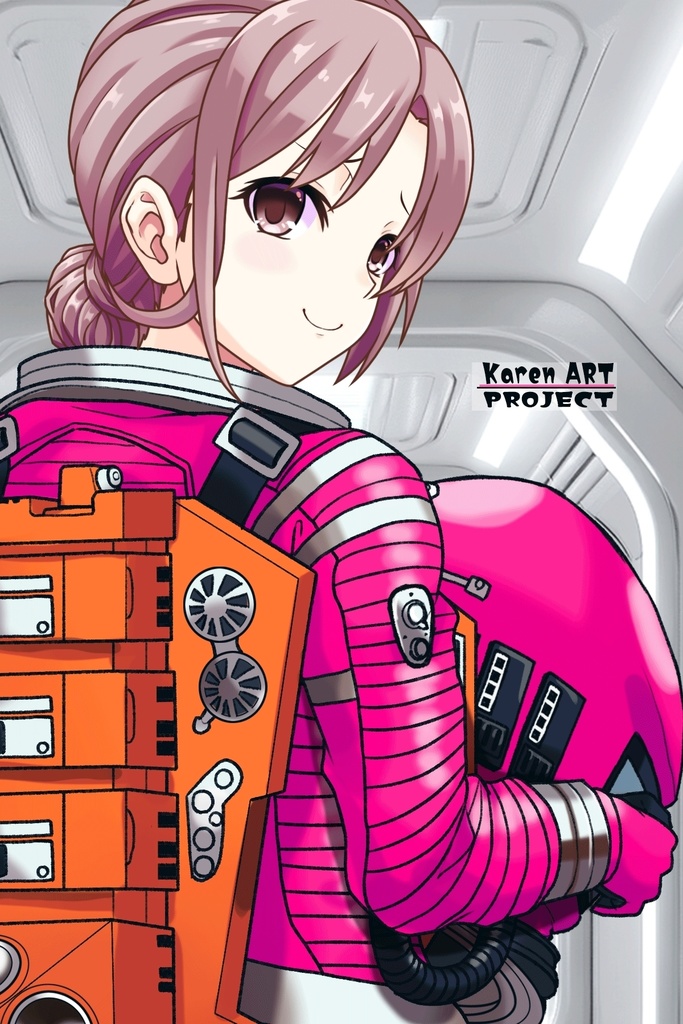 カレンちゃん+2001年宇宙の旅の宇宙服 Karen Original Color【2001年宇宙の旅06】背面アングル Karen is wearing Space Suit Karen Original Color【2001: A Space Odyssey06】Back Angle