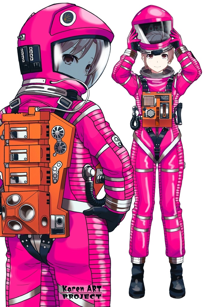 カレンちゃん+2001年宇宙の旅の宇宙服 Karen Original Color【2001年宇宙の旅06】背面アングル Karen is wearing Space Suit Karen Original Color【2001: A Space Odyssey06】Back Angle