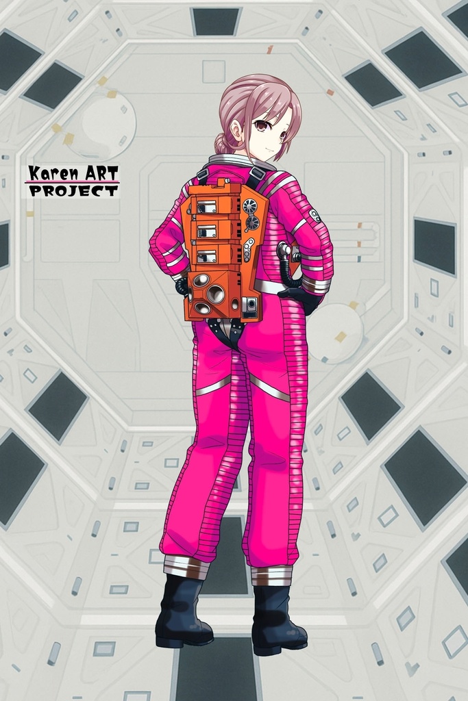 カレンちゃん+2001年宇宙の旅の宇宙服 Karen Original Color【2001年宇宙の旅06】背面アングル Karen is wearing Space Suit Karen Original Color【2001: A Space Odyssey06】Back Angle