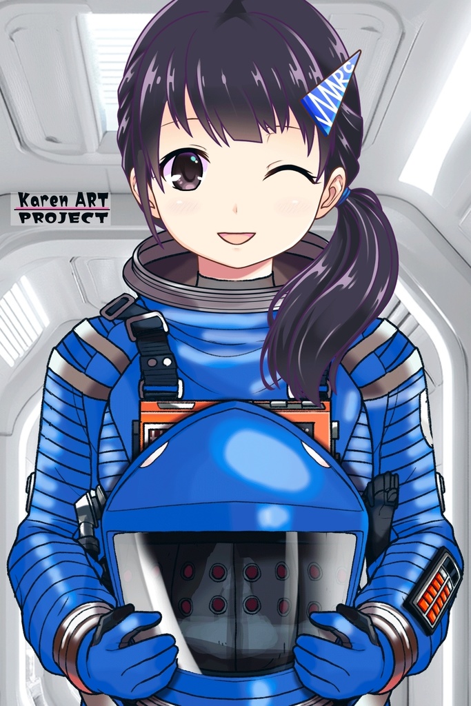 ゆりちゃん+2001年宇宙の旅の宇宙服 Yuri Original Color 【2001年宇宙の旅01】正面アングル Yuri is wearing Space Suit Yuri Original Color 【2001: A Space Odyssey01】Front Angle
