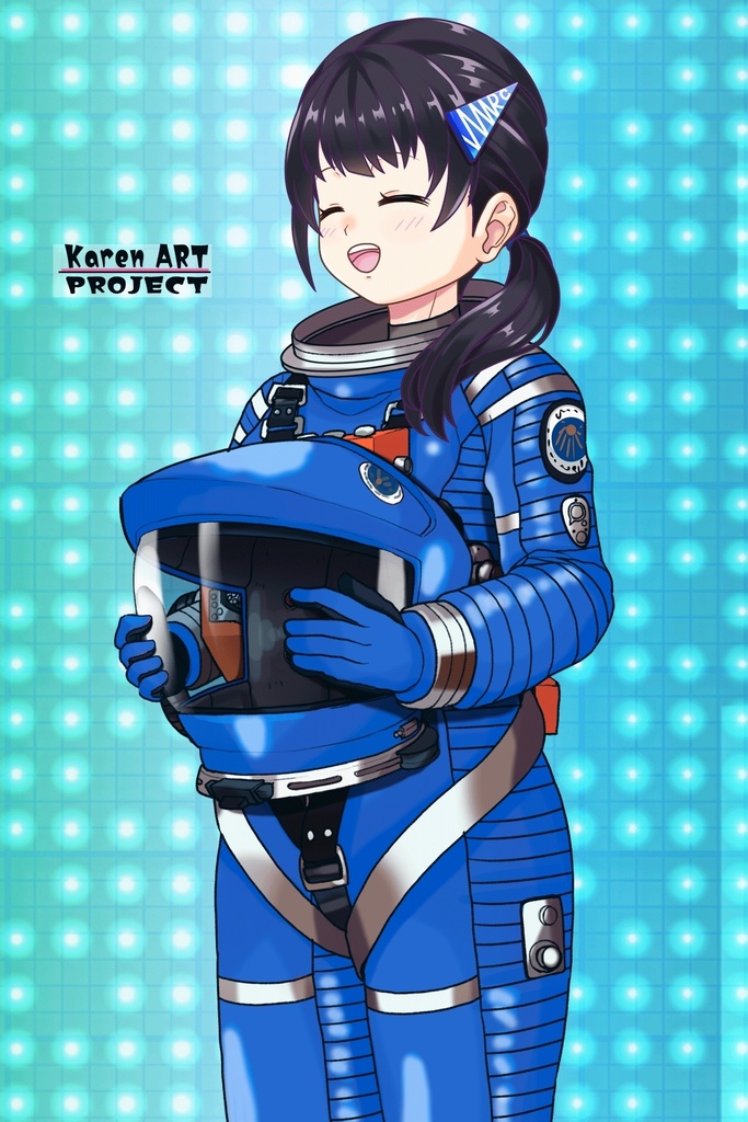 ゆりちゃん+2001年宇宙の旅の宇宙服 Yuri Original Color【2001年宇宙の旅02】斜め前アングル Yuri is wearing Space Suit Yuri Original Color【2001: A Space Odyssey02】Diagonal front angle