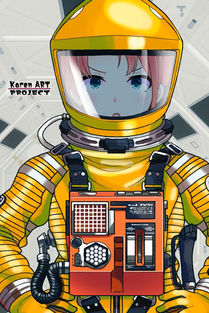 亜美ちゃん+2001年宇宙の旅の宇宙服 Ami Original Color 【2001年宇宙の旅01】正面アングル Ami is wearing Space Suit Ami Original Color 【2001: A Space Odyssey01】Front Angle