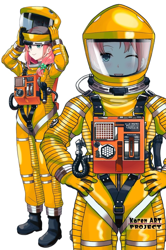 亜美ちゃん+2001年宇宙の旅の宇宙服 Ami Original Color 【2001年宇宙の旅01】正面アングル Ami is wearing Space Suit Ami Original Color 【2001: A Space Odyssey01】Front Angle