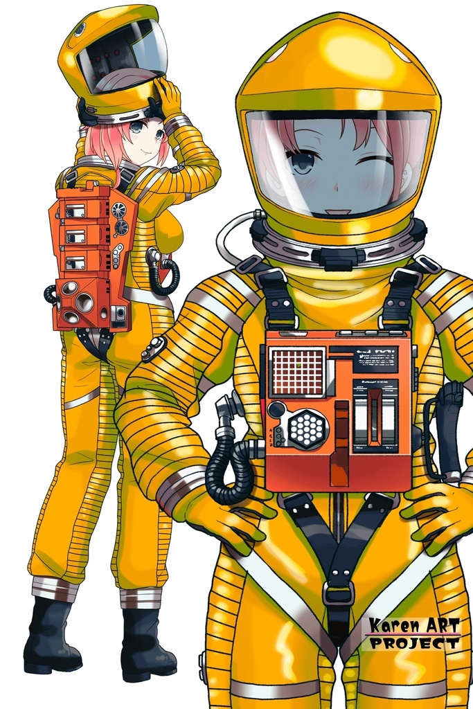 亜美ちゃん+2001年宇宙の旅の宇宙服 Ami Original Color 【2001年宇宙の旅01】正面アングル Ami is wearing Space Suit Ami Original Color 【2001: A Space Odyssey01】Front Angle