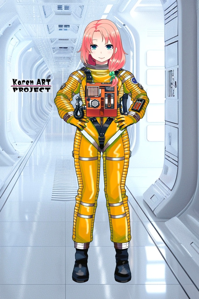 亜美ちゃん+2001年宇宙の旅の宇宙服 Ami Original Color 【2001年宇宙の旅01】正面アングル Ami is wearing Space Suit Ami Original Color 【2001: A Space Odyssey01】Front Angle