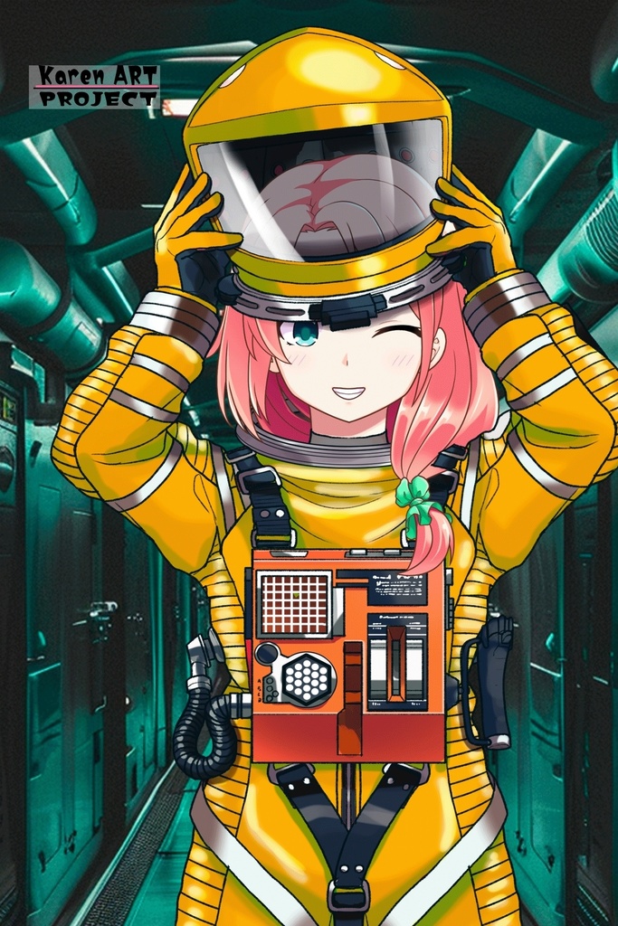 亜美ちゃん+2001年宇宙の旅の宇宙服 Ami Original Color 【2001年宇宙の旅01】正面アングル Ami is wearing Space Suit Ami Original Color 【2001: A Space Odyssey01】Front Angle